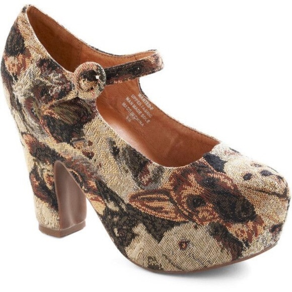 Jeffrey Campbell Multicolor Tapestry Heels